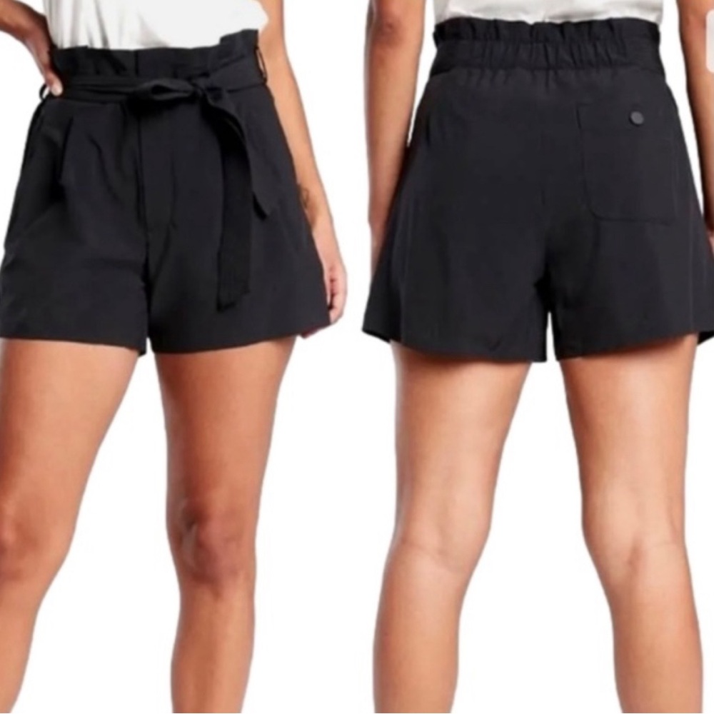 Athleta Skyline black tie shorts